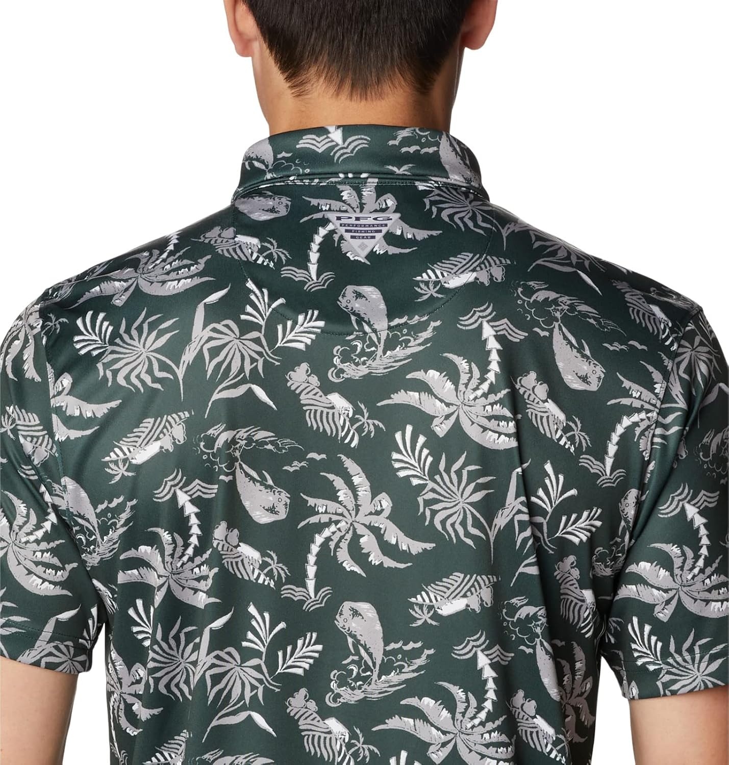 image:imageColumbia Mens Collegiate Super Terminal Tackle PoloMs Spruce Dorado Isle Print