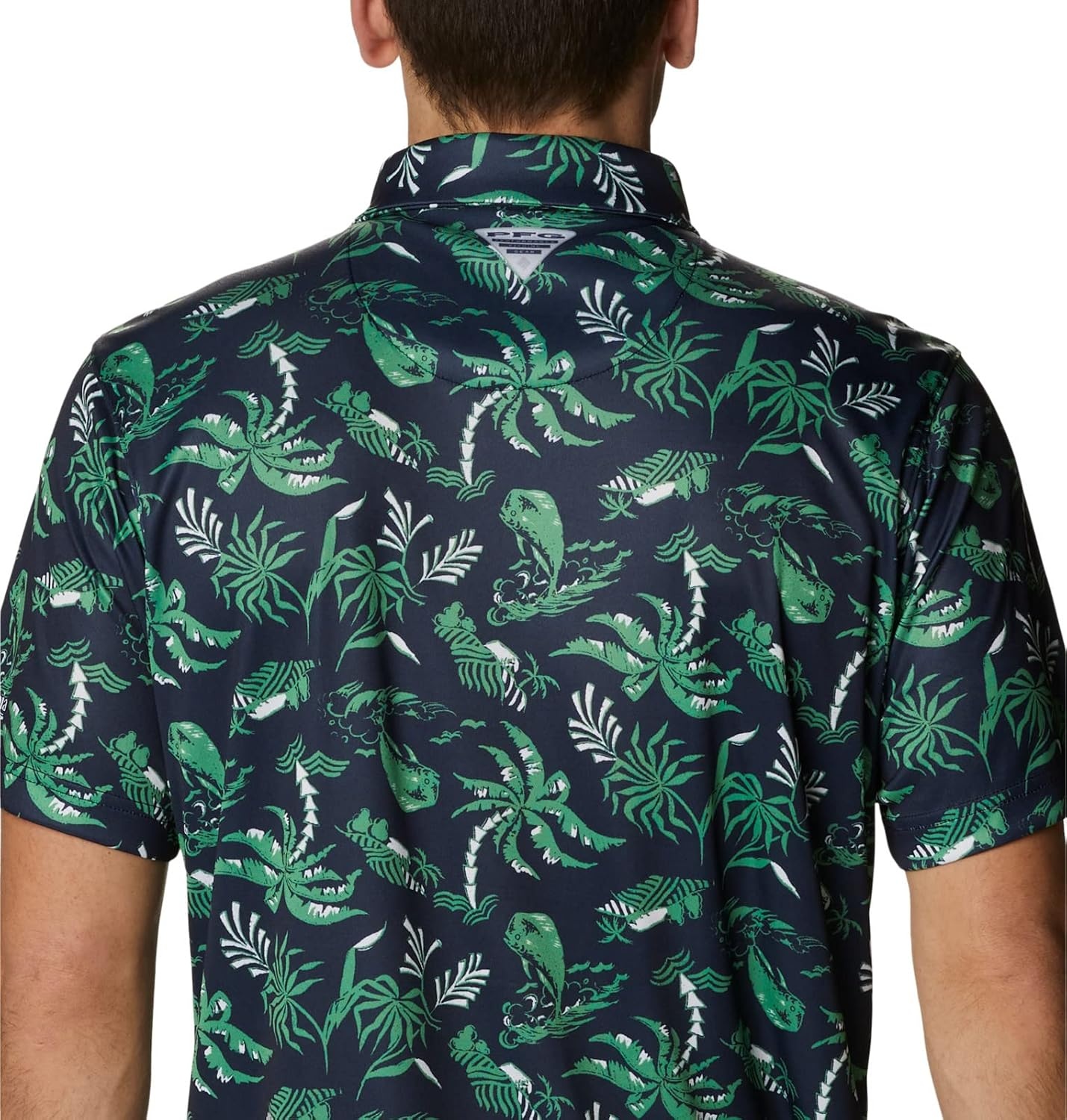 image:imageColumbia Mens Collegiate Super Terminal Tackle PoloNd Collegiate Navy Dorado Isle Print