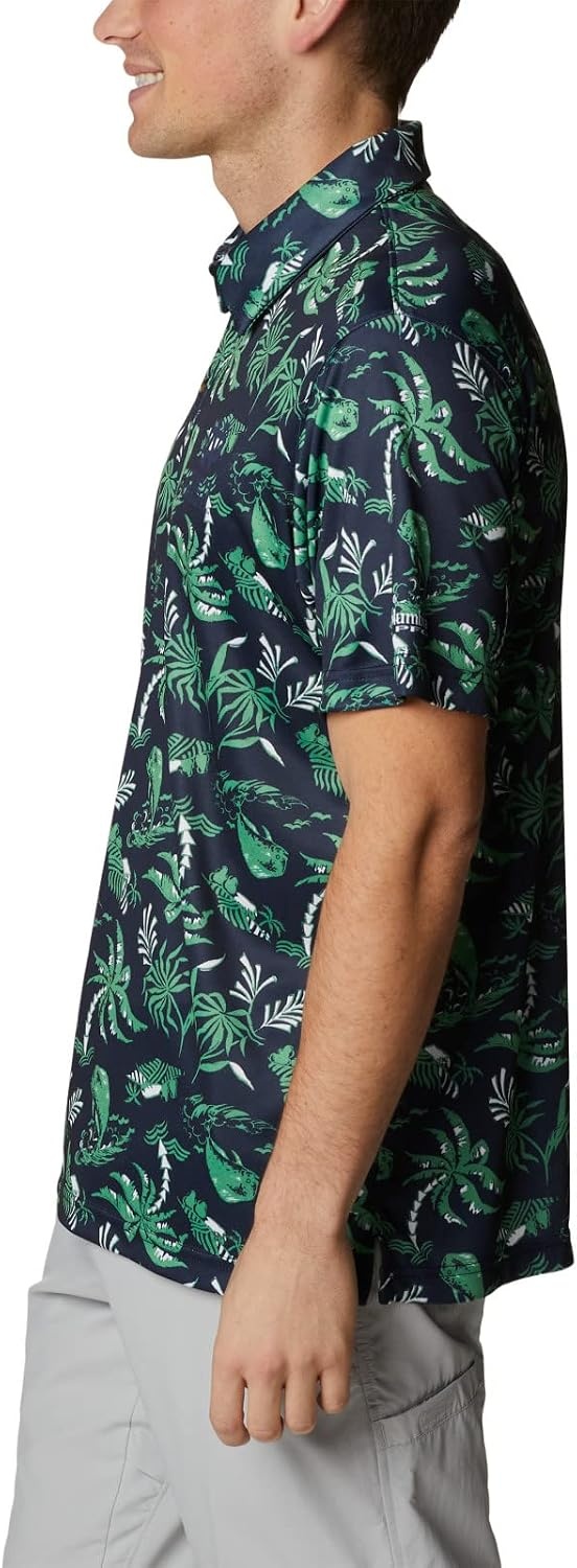 image:imageColumbia Mens Collegiate Super Terminal Tackle PoloNd Collegiate Navy Dorado Isle Print
