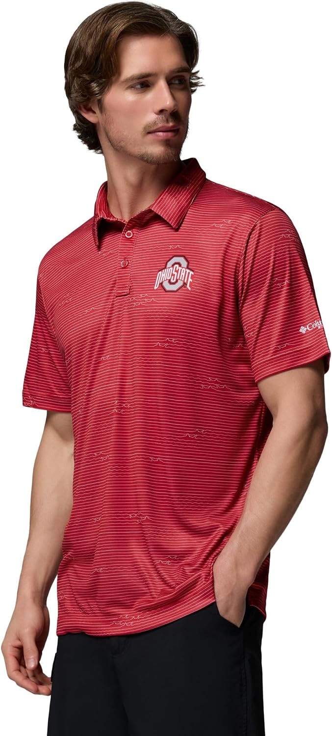 image:imageColumbia Mens Collegiate Super Terminal Tackle PoloOs Intense Red