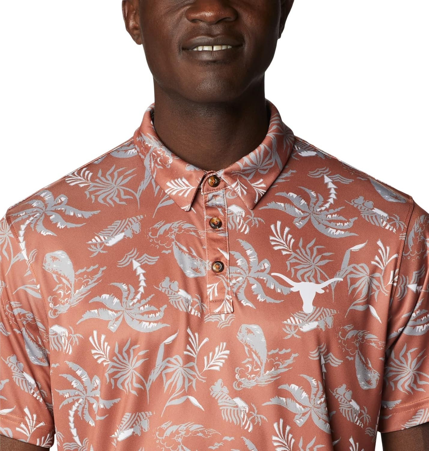 image:imageColumbia Mens Collegiate Super Terminal Tackle PoloTex Cedar Dorado Isle Print