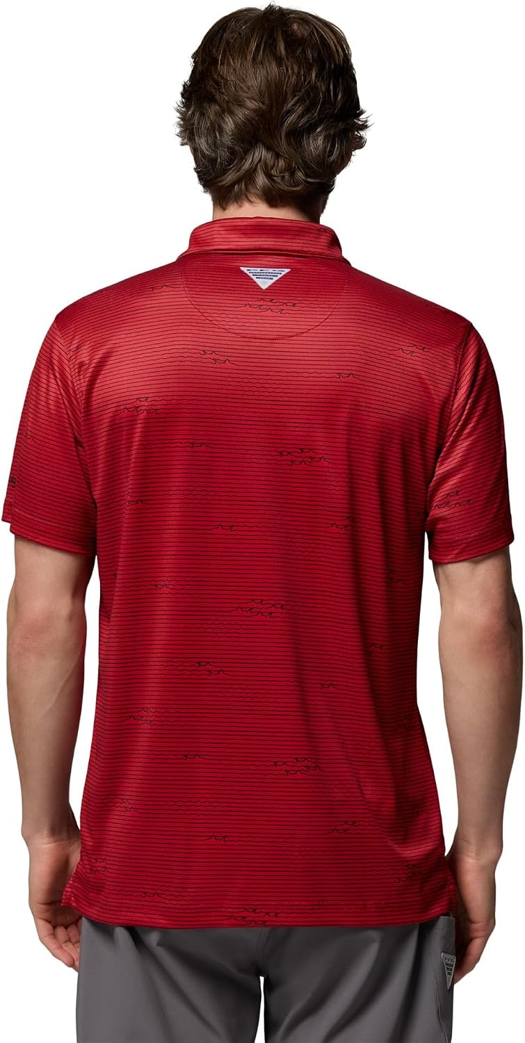 image:imageColumbia Mens Collegiate Super Terminal Tackle PoloUga Bright Red
