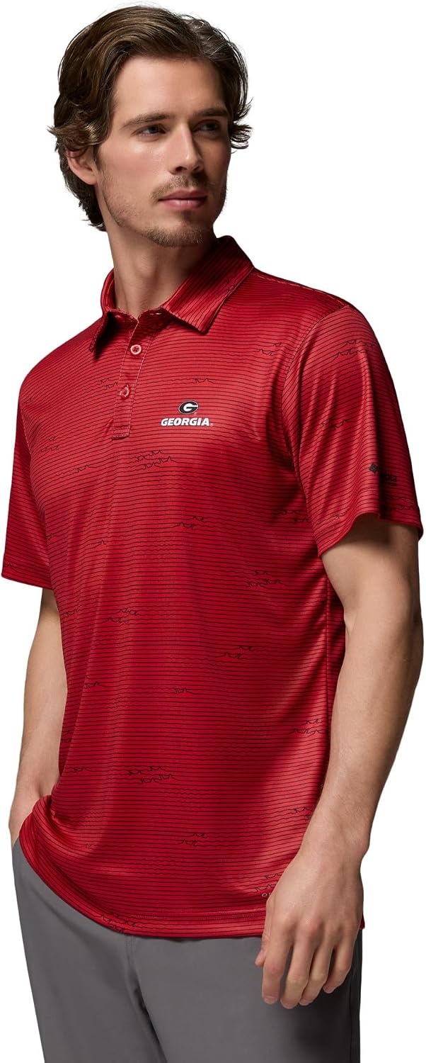 image:imageColumbia Mens Collegiate Super Terminal Tackle PoloUga Bright Red