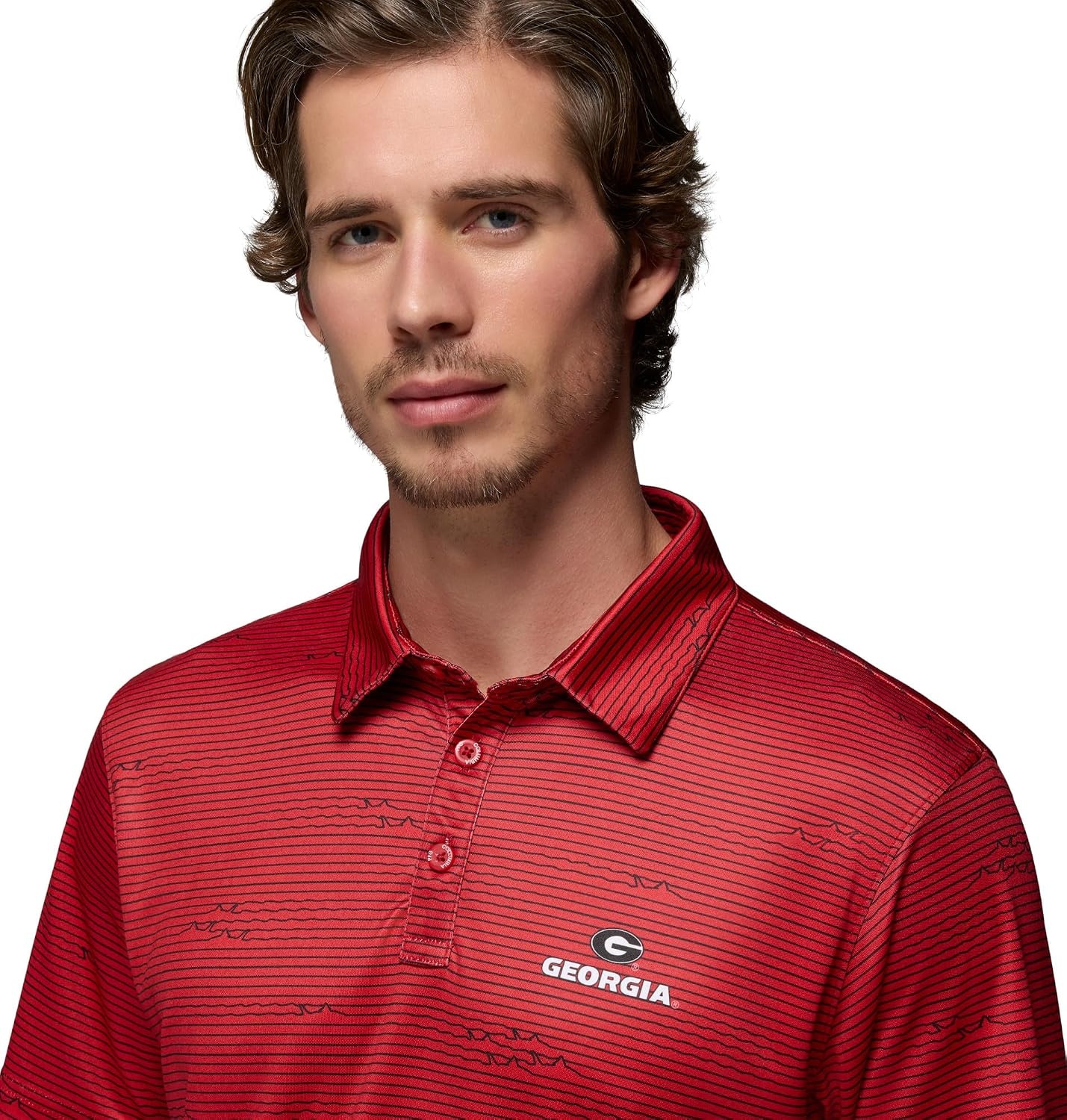 image:imageColumbia Mens Collegiate Super Terminal Tackle PoloUga Bright Red