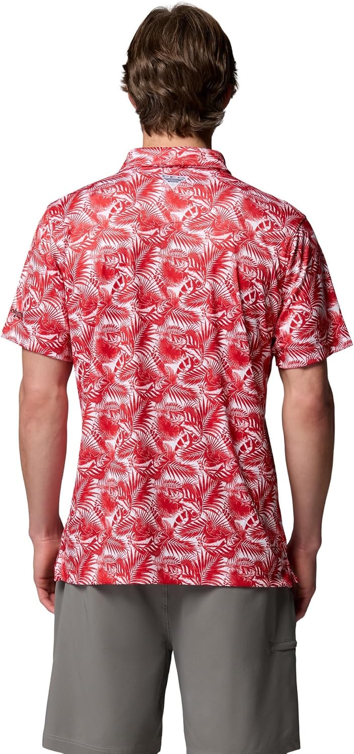 image:imageColumbia Mens Collegiate Super Terminal Tackle PoloUga Bright Red Roosters