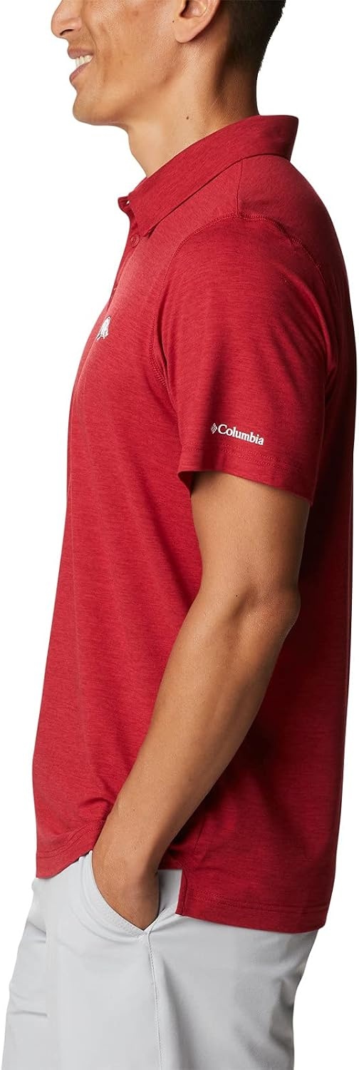 image:imageColumbia Mens Collegiate Tech Trail PoloArk Red Velvet
