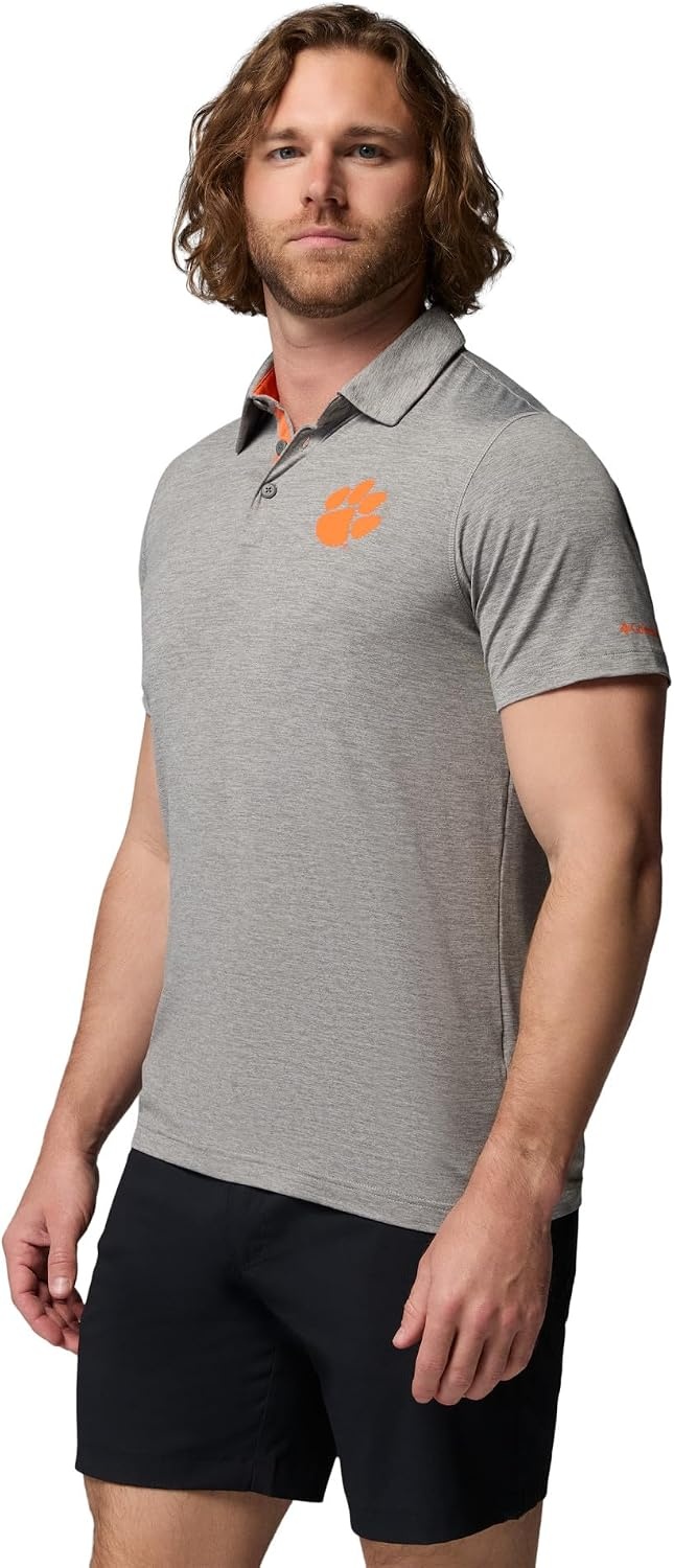 image:imageColumbia Mens Collegiate Tech Trail PoloCle Charcoal