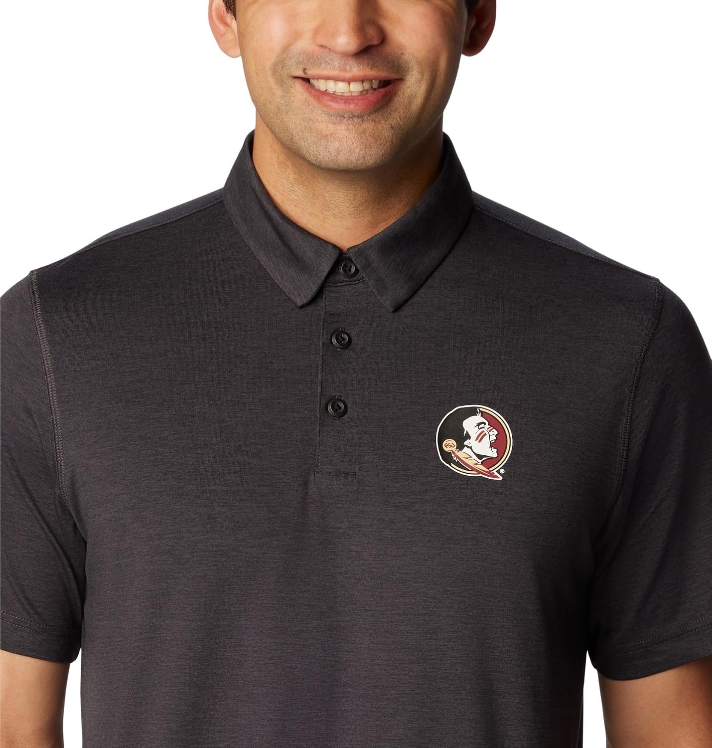 image:imageColumbia Mens Collegiate Tech Trail PoloFsu Black