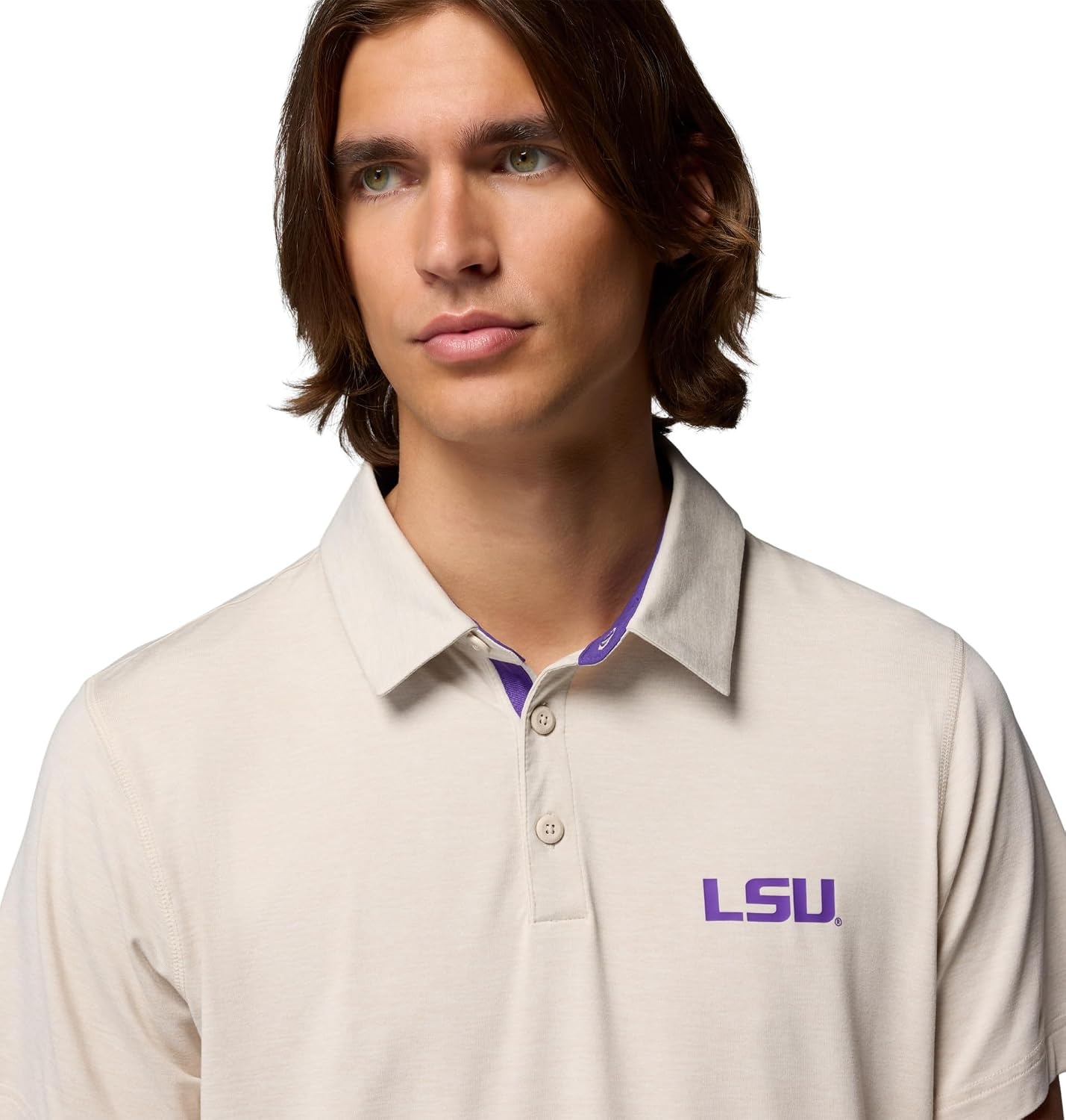 image:imageColumbia Mens Collegiate Tech Trail PoloLsu Dark Stone