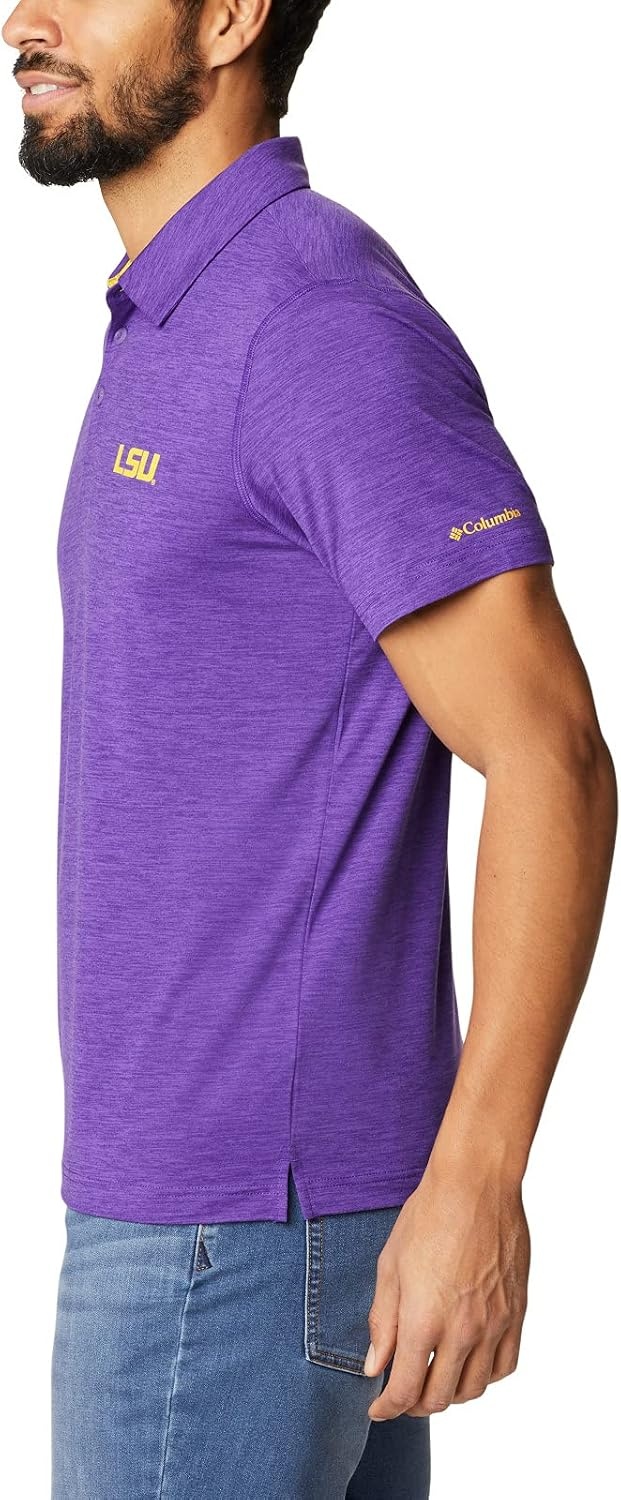 image:imageColumbia Mens Collegiate Tech Trail PoloLsu Vivid Purple