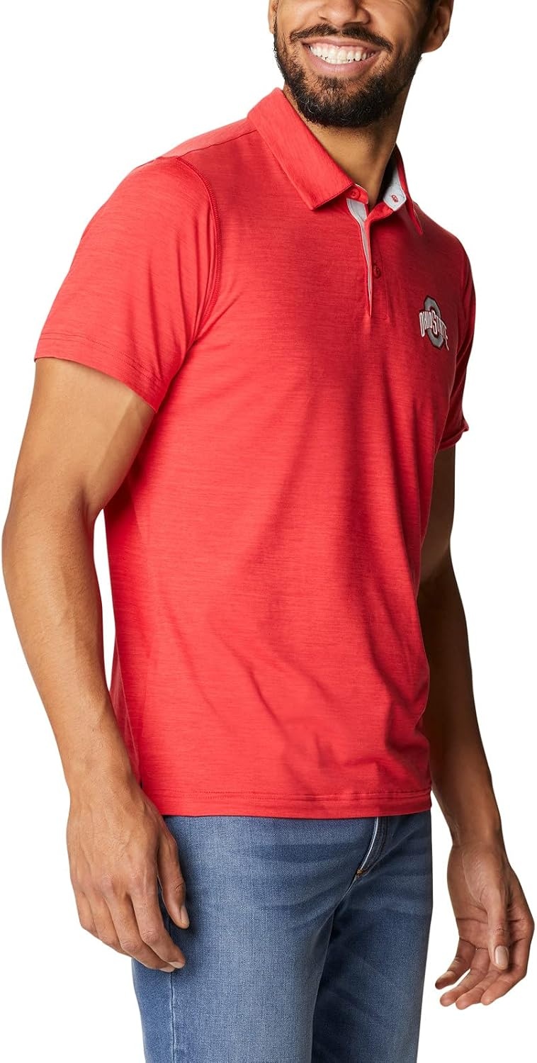 image:imageColumbia Mens Collegiate Tech Trail PoloOs Intense Red