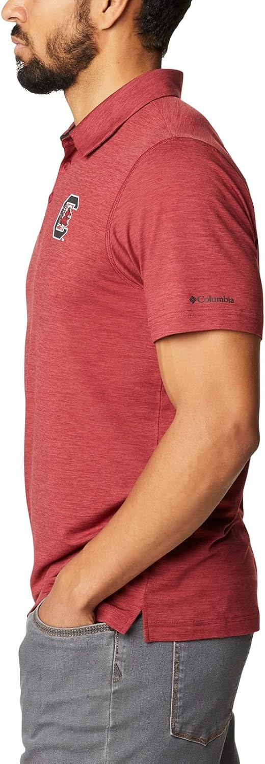 image:imageColumbia Mens Collegiate Tech Trail PoloSc Beet