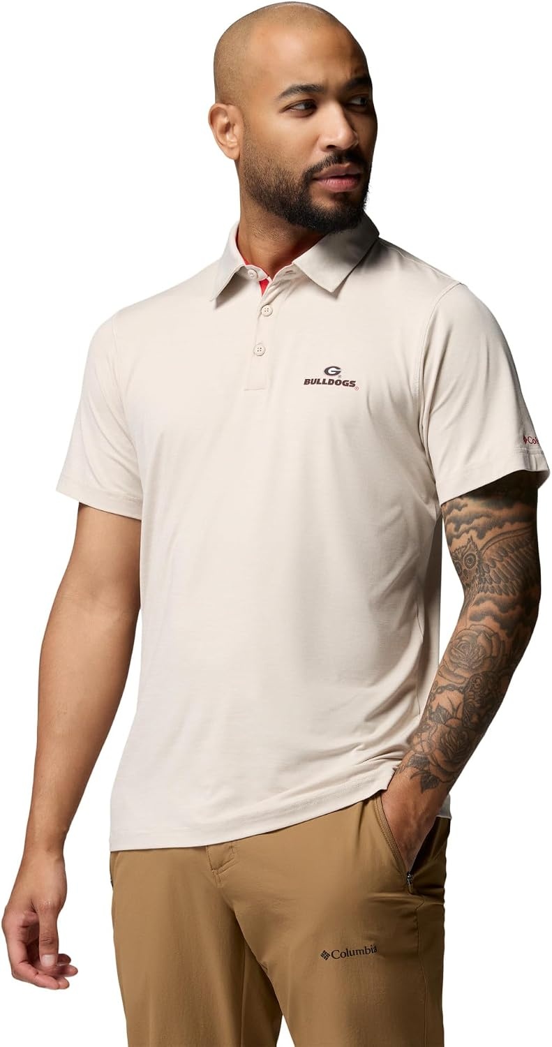 image:imageColumbia Mens Collegiate Tech Trail PoloUga Dark Stone