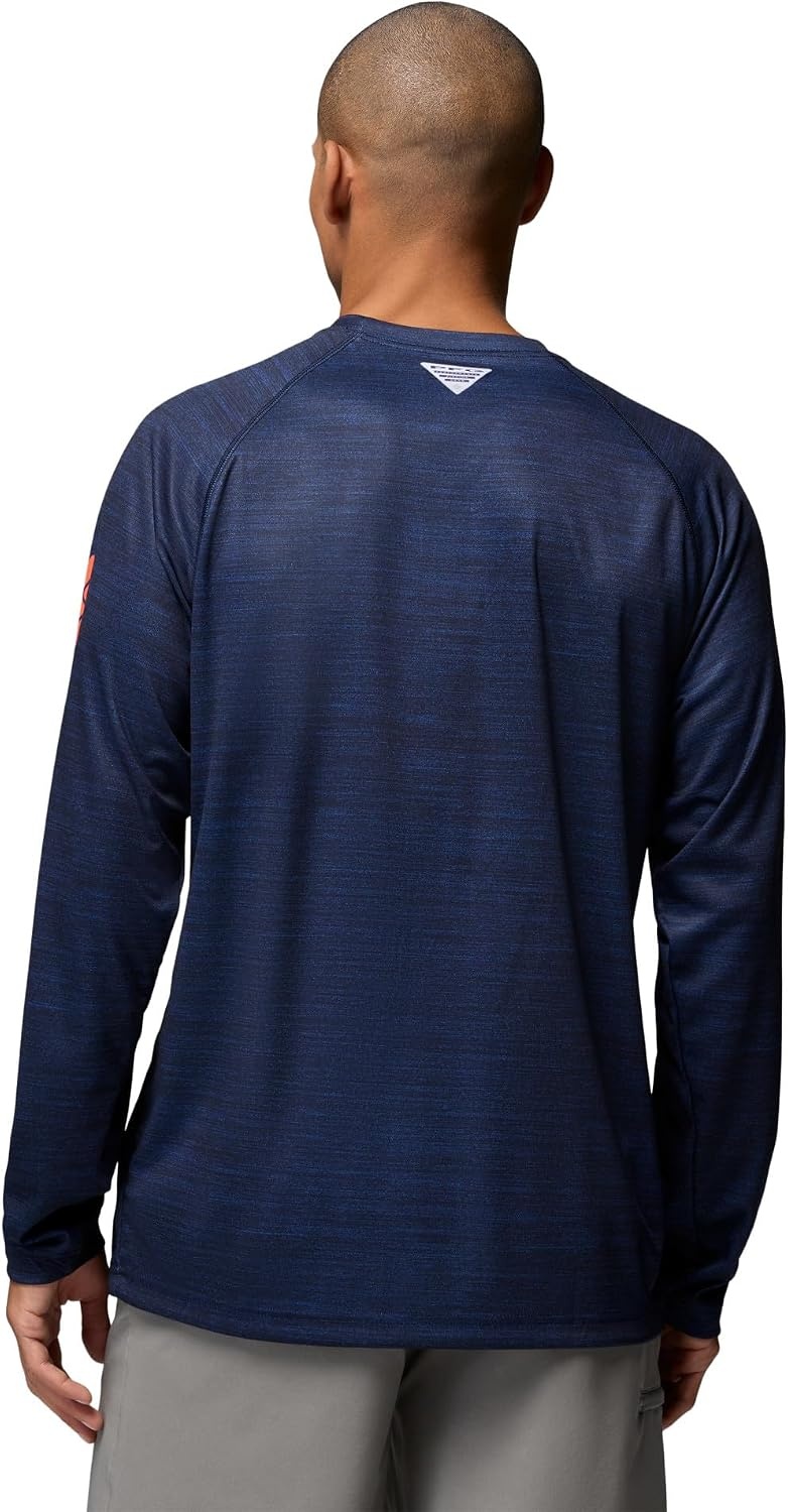 image:imageColumbia Mens Collegiate Terminal Tackle Heather Long Sleeve ShirtAub Collegiate Navy