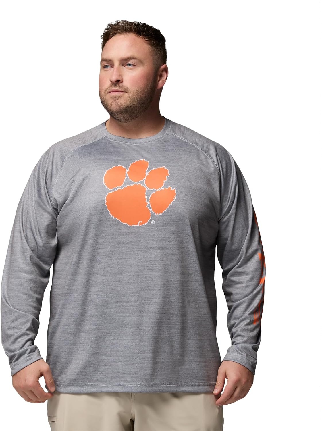 image:imageColumbia Mens Collegiate Terminal Tackle Heather Long Sleeve ShirtCle Columbia Grey Heather