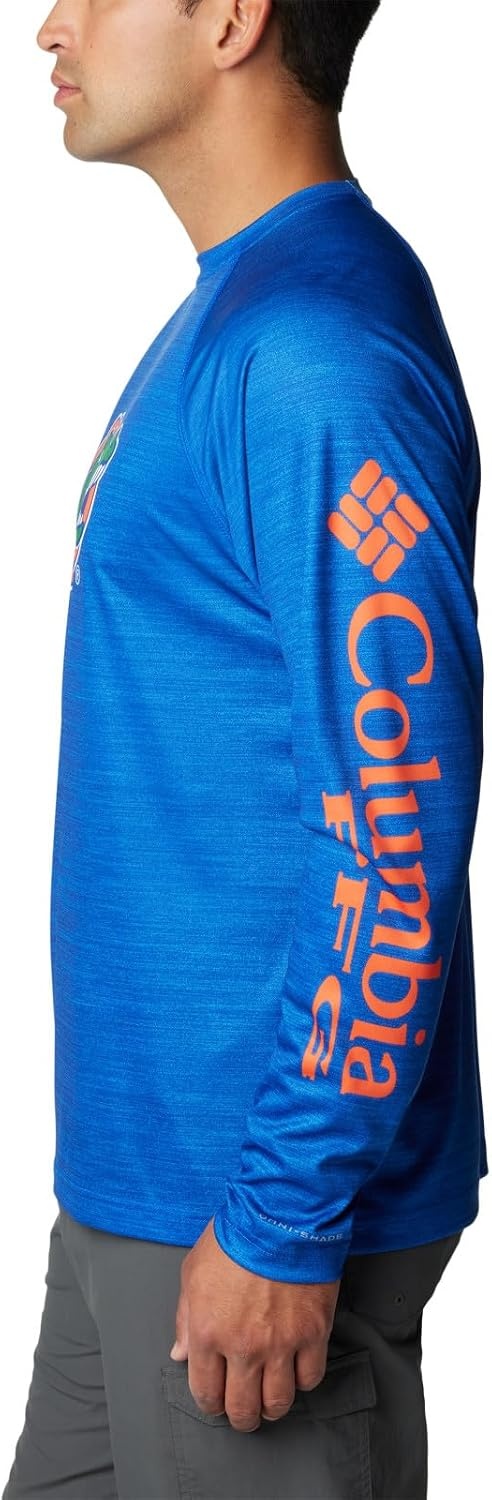 image:imageColumbia Mens Collegiate Terminal Tackle Heather Long Sleeve ShirtFla Azul Heather