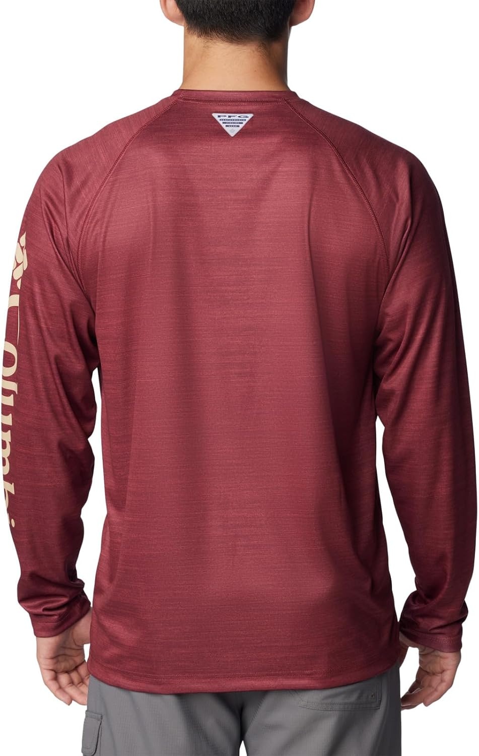 image:imageColumbia Mens Collegiate Terminal Tackle Heather Long Sleeve ShirtFsu Cabernet Heather
