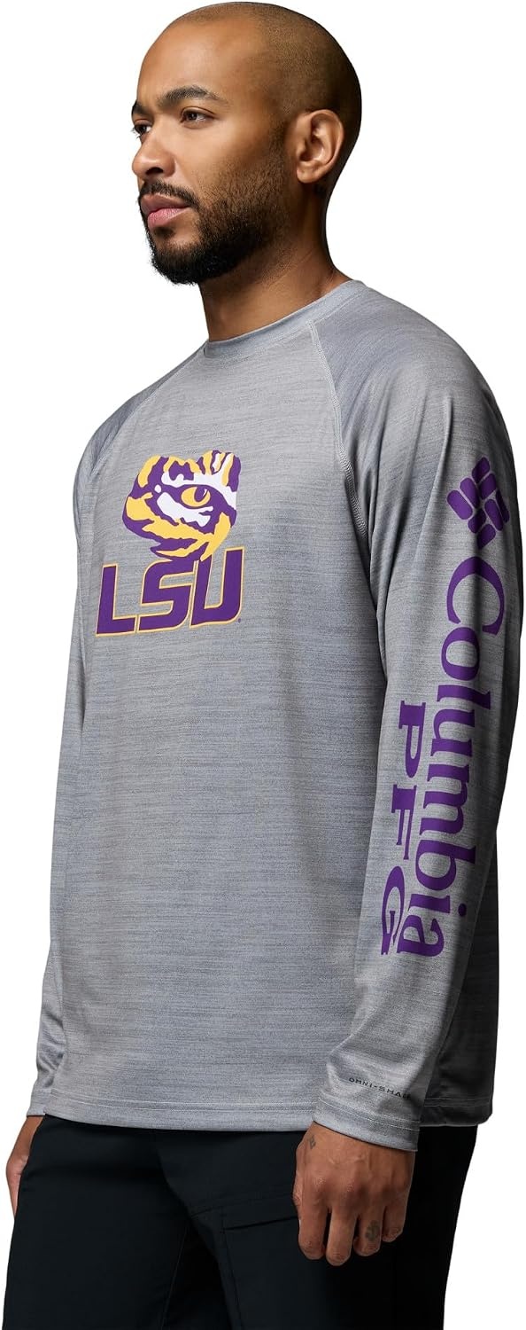 image:imageColumbia Mens Collegiate Terminal Tackle Heather Long Sleeve ShirtLsu Columbia Grey Heather