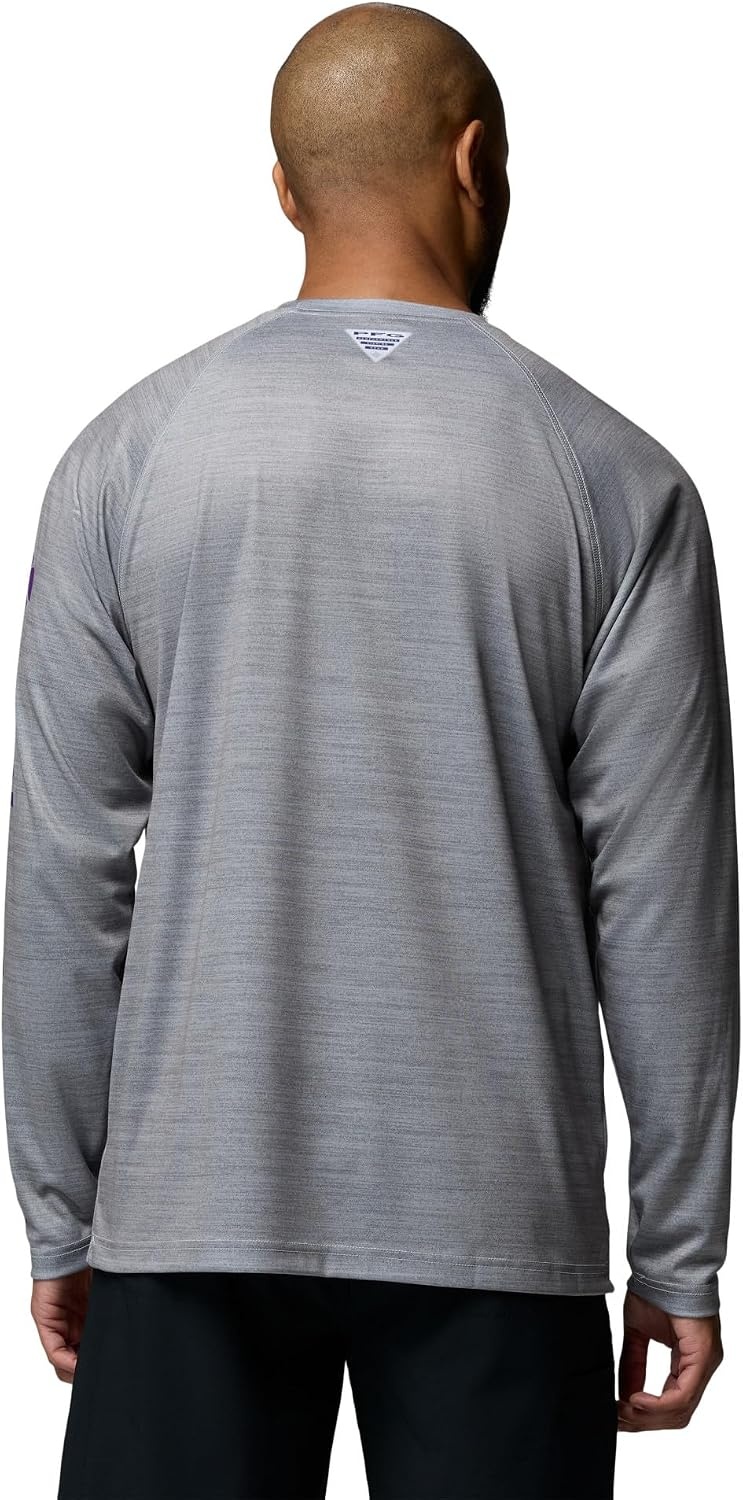 image:imageColumbia Mens Collegiate Terminal Tackle Heather Long Sleeve ShirtLsu Columbia Grey Heather