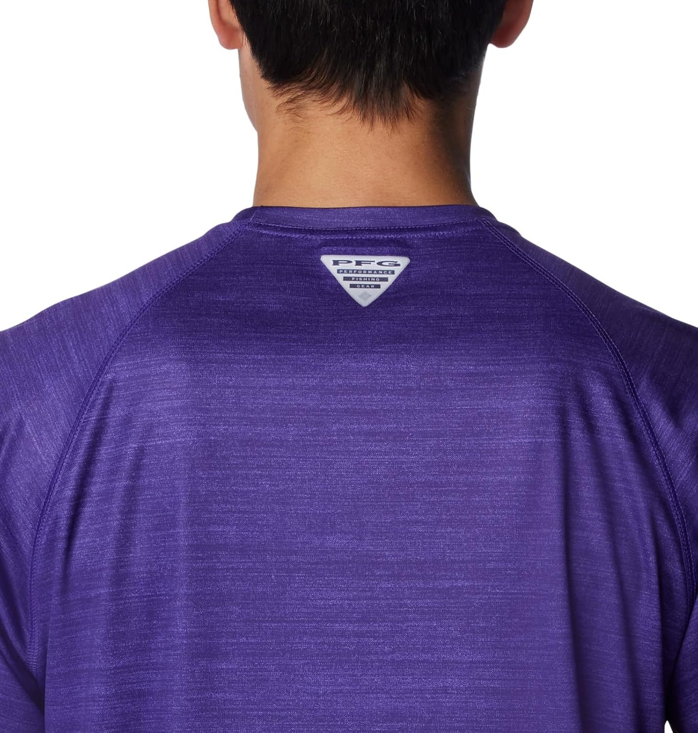 image:imageColumbia Mens Collegiate Terminal Tackle Heather Long Sleeve ShirtLsu Vivid Purple Heather