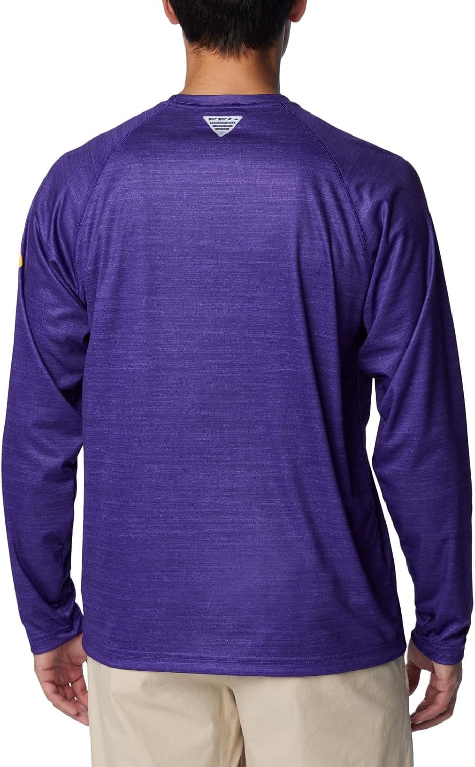 image:imageColumbia Mens Collegiate Terminal Tackle Heather Long Sleeve ShirtLsu Vivid Purple Heather