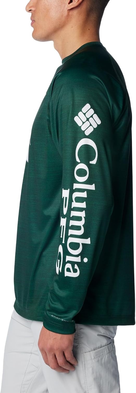 image:imageColumbia Mens Collegiate Terminal Tackle Heather Long Sleeve ShirtMs Spruce Heather