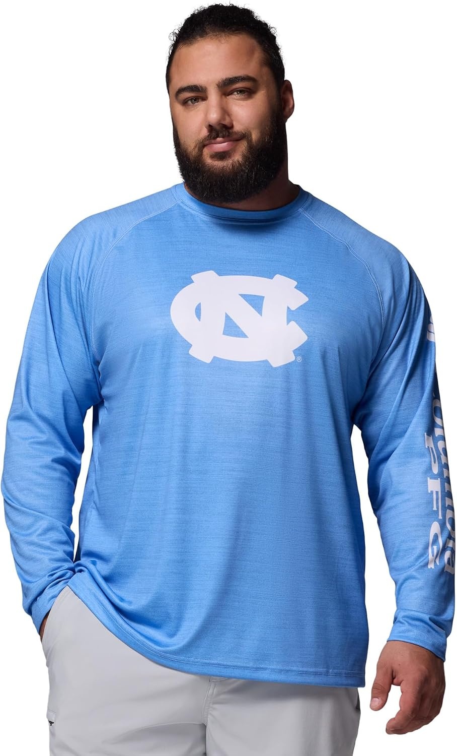 image:imageColumbia Mens Collegiate Terminal Tackle Heather Long Sleeve ShirtNc White Cap Heather