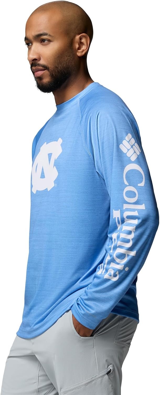 image:imageColumbia Mens Collegiate Terminal Tackle Heather Long Sleeve ShirtNc White Cap Heather