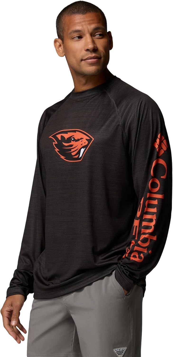 image:imageColumbia Mens Collegiate Terminal Tackle Heather Long Sleeve ShirtOsu Shark Heather