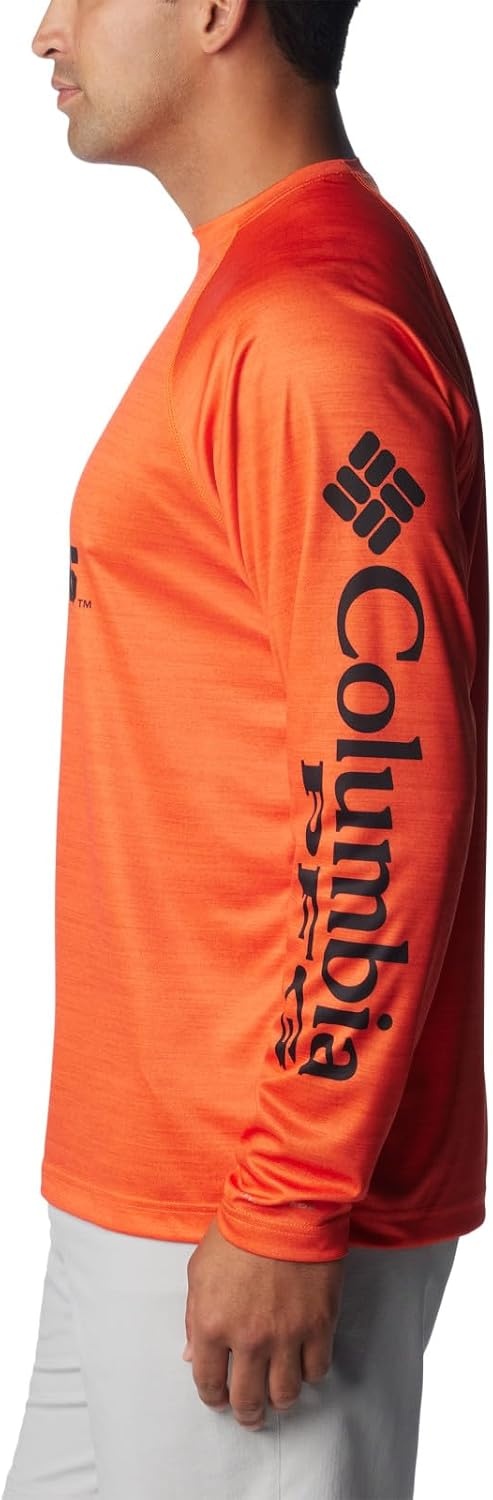 image:imageColumbia Mens Collegiate Terminal Tackle Heather Long Sleeve ShirtOsu Tangy Orange Heather