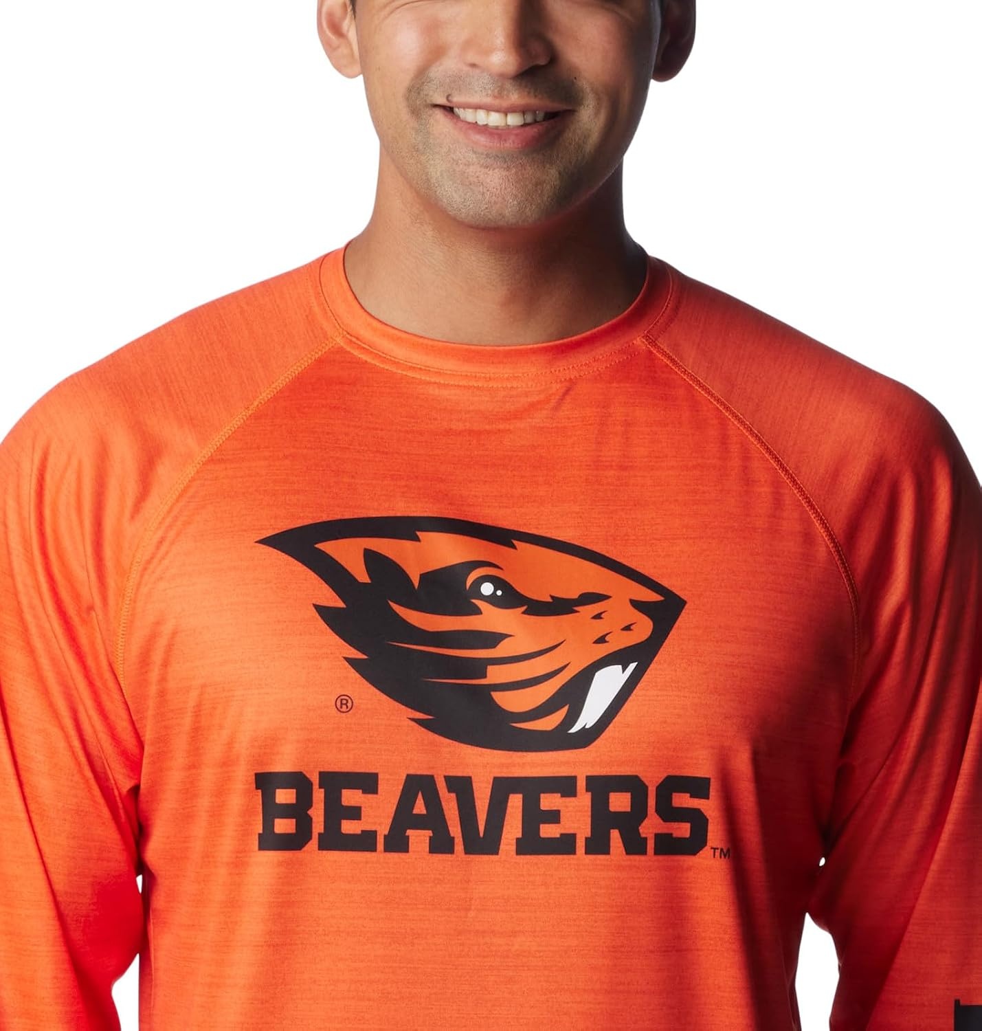 image:imageColumbia Mens Collegiate Terminal Tackle Heather Long Sleeve ShirtOsu Tangy Orange Heather