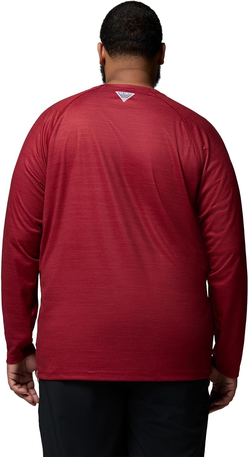 image:imageColumbia Mens Collegiate Terminal Tackle Heather Long Sleeve ShirtSc Beet Heather