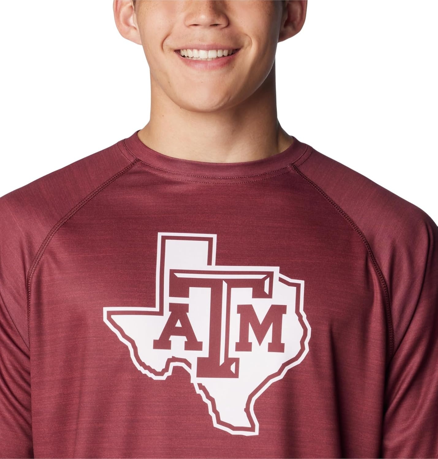 image:imageColumbia Mens Collegiate Terminal Tackle Heather Long Sleeve ShirtTam Deep Maroon Heather