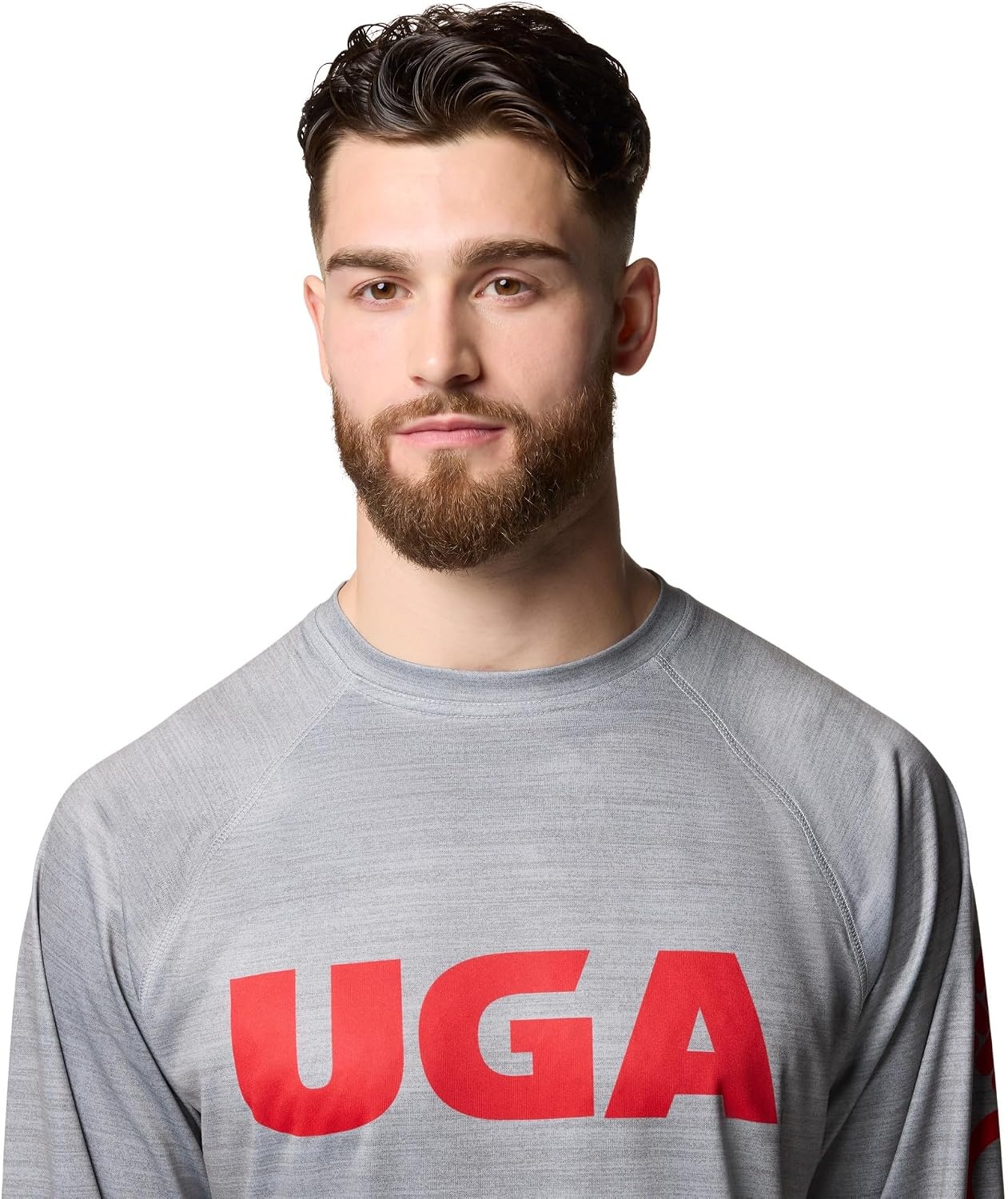 image:imageColumbia Mens Collegiate Terminal Tackle Heather Long Sleeve ShirtUga Columbia Grey Heather