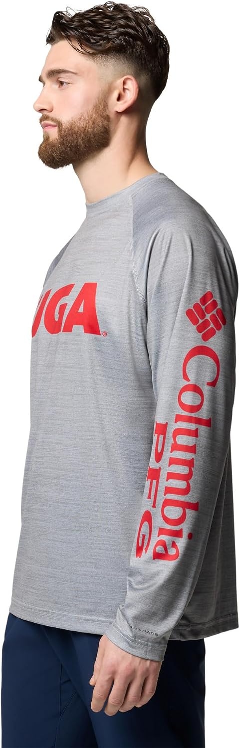 image:imageColumbia Mens Collegiate Terminal Tackle Heather Long Sleeve ShirtUga Columbia Grey Heather