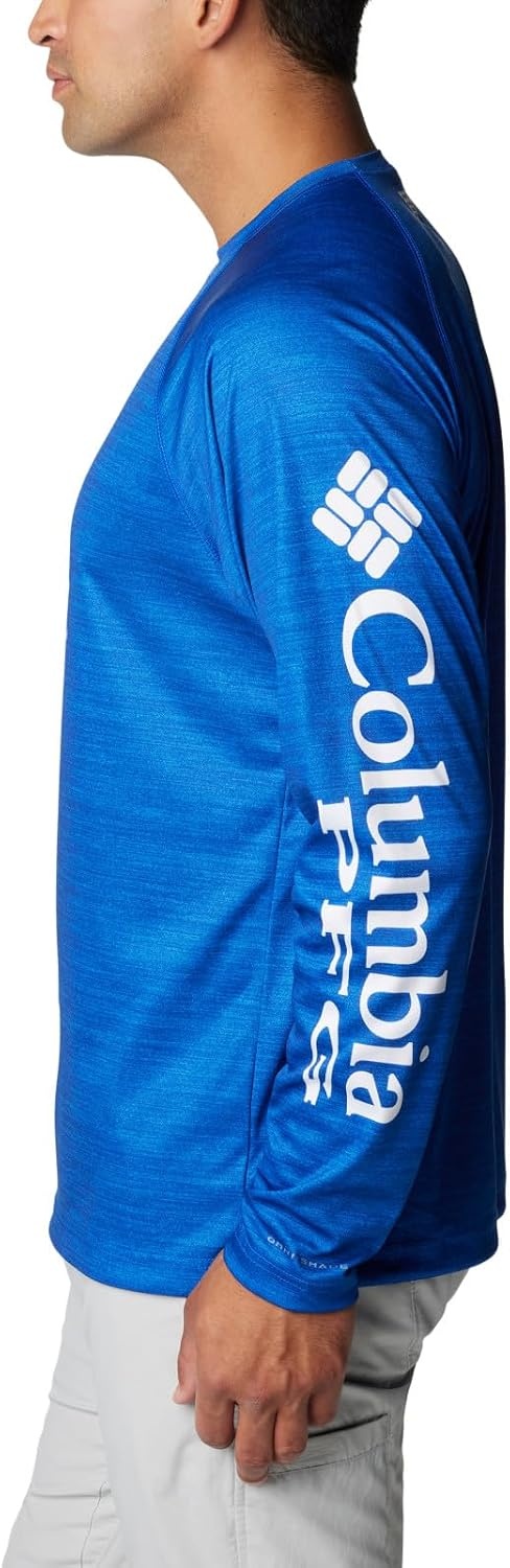 image:imageColumbia Mens Collegiate Terminal Tackle Heather Long Sleeve ShirtUk Azul Heather
