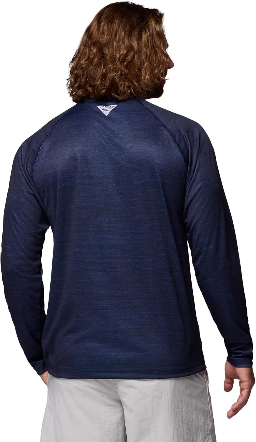 image:imageColumbia Mens Collegiate Terminal Tackle Heather Long Sleeve ShirtUm Collegiate Navy Heather