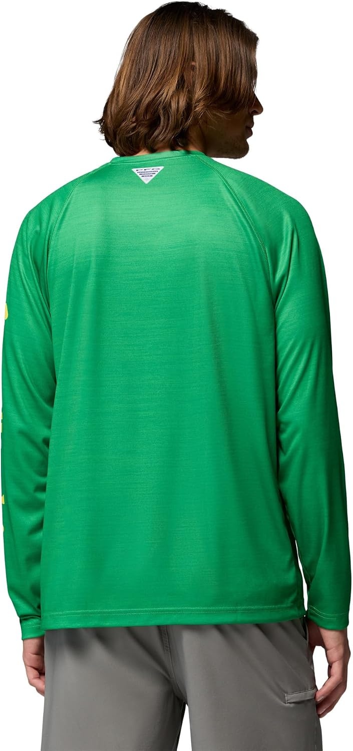 image:imageColumbia Mens Collegiate Terminal Tackle Heather Long Sleeve ShirtUo Fuse Green Heather