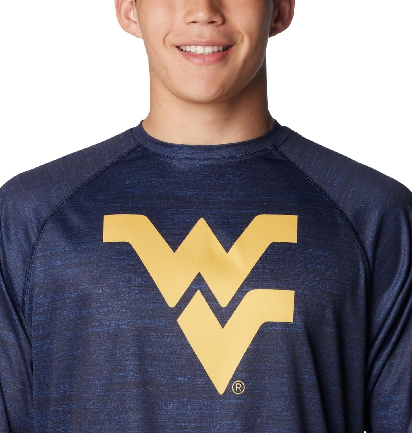 image:imageColumbia Mens Collegiate Terminal Tackle Heather Long Sleeve ShirtWv Collegiate Navy Heather