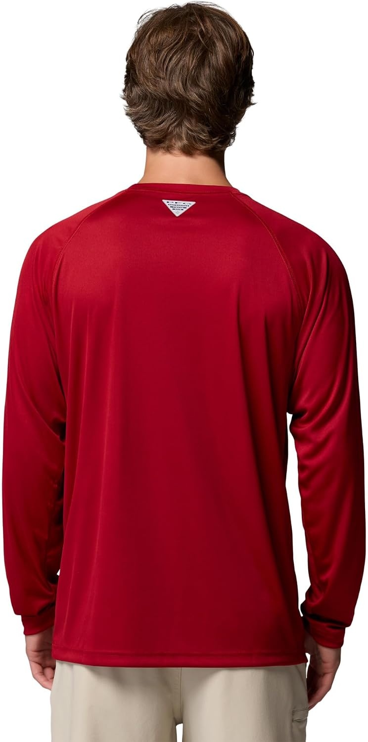 image:imageColumbia Mens Collegiate Terminal Tackle Long Sleeve ShirtArk Red VelvetWhite