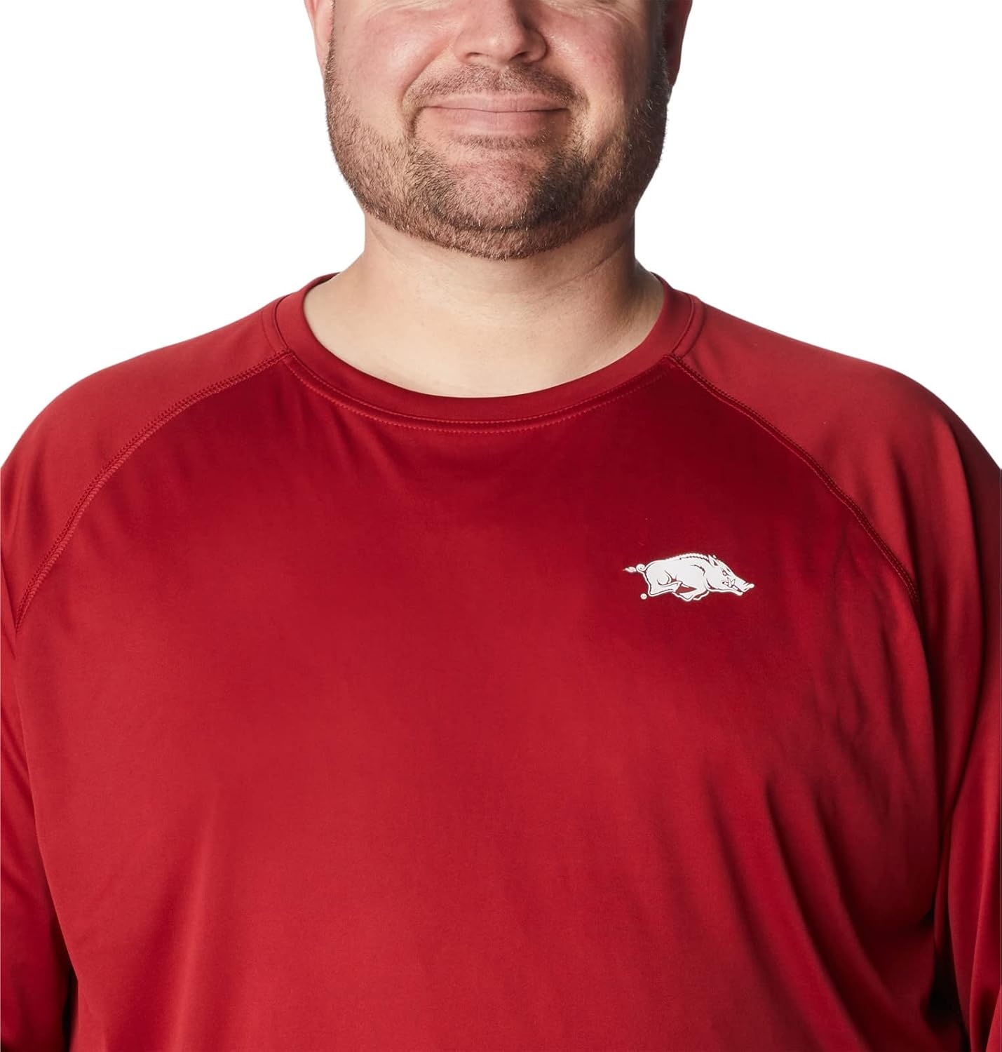 image:imageColumbia Mens Collegiate Terminal Tackle Long Sleeve ShirtArk Red VelvetWhite