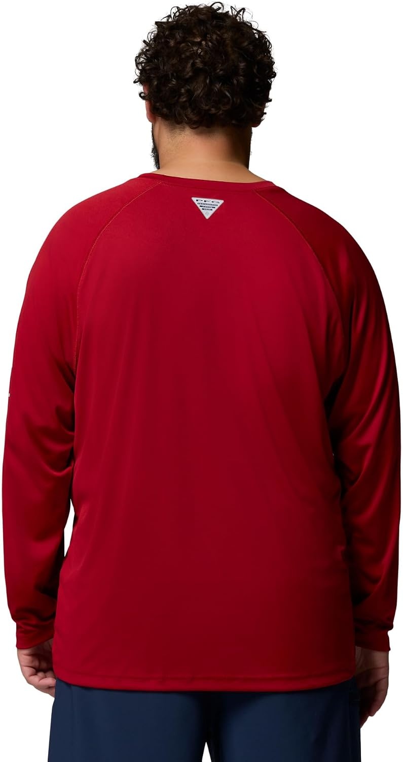 image:imageColumbia Mens Collegiate Terminal Tackle Long Sleeve ShirtArk Red VelvetWhite