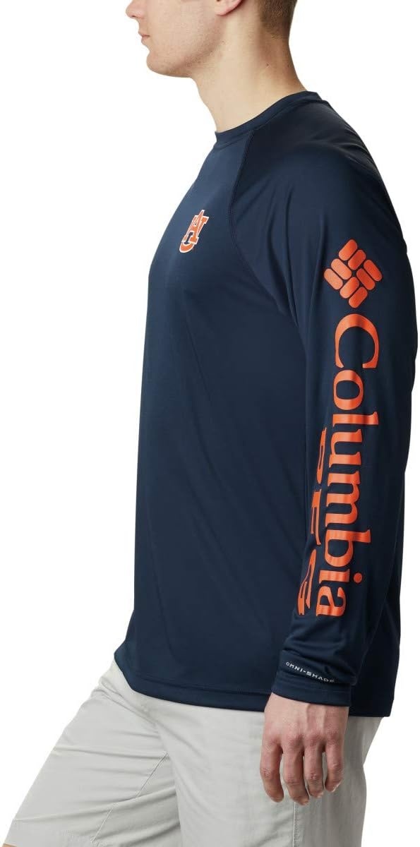 image:imageColumbia Mens Collegiate Terminal Tackle Long Sleeve ShirtAub Collegiate NavySpark Orange
