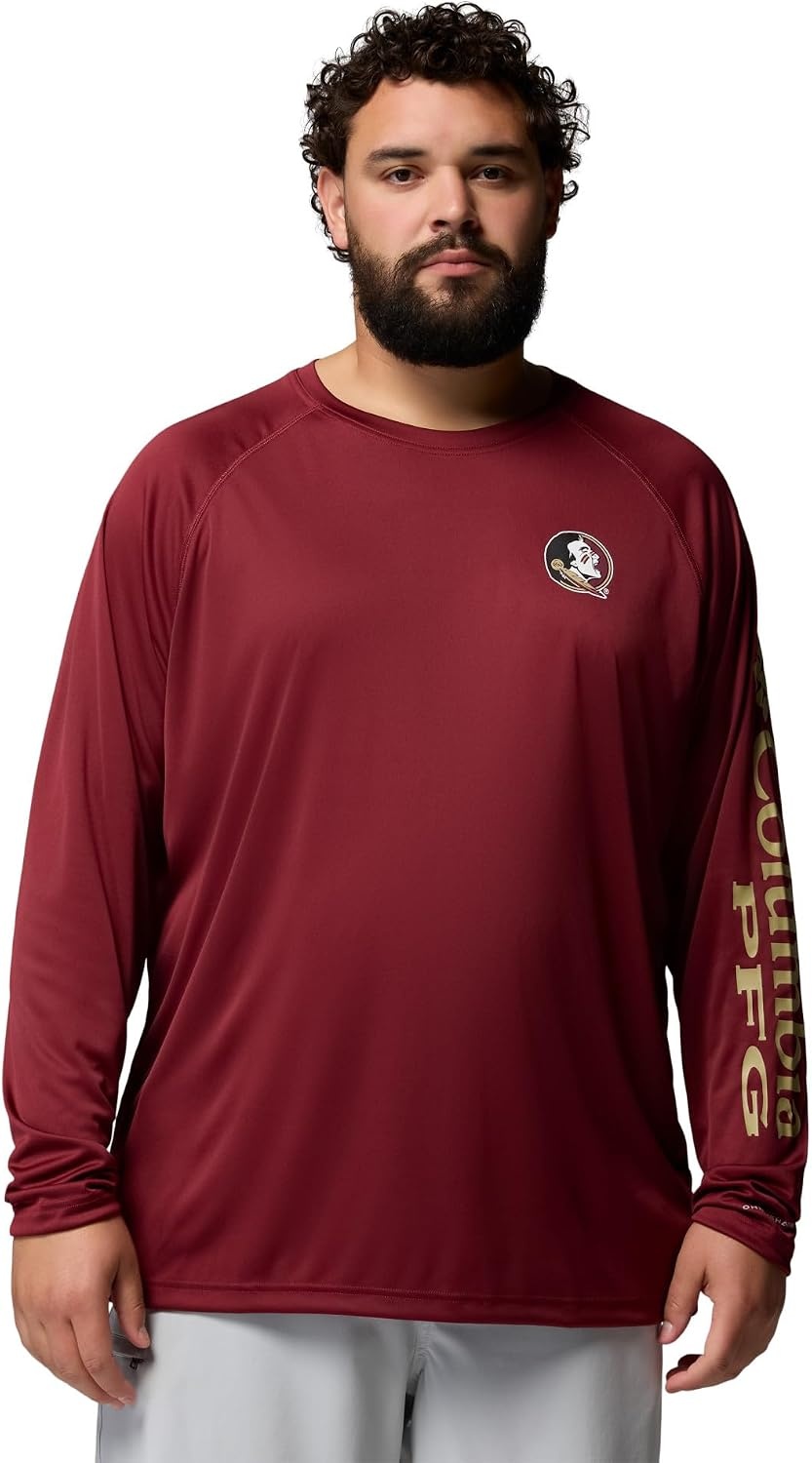 image:imageColumbia Mens Collegiate Terminal Tackle Long Sleeve ShirtFsu CabernetSierra Tan