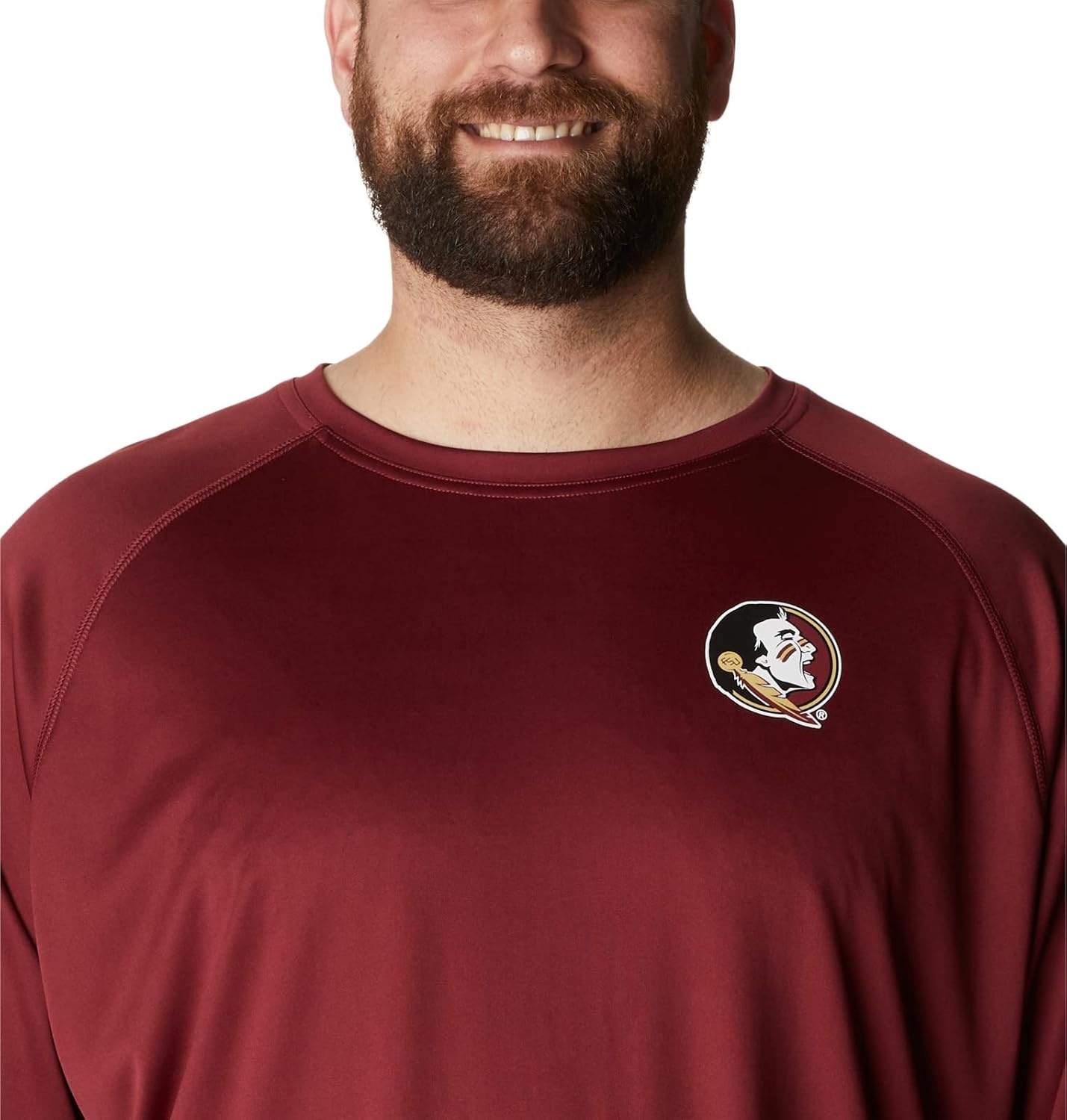 image:imageColumbia Mens Collegiate Terminal Tackle Long Sleeve ShirtFsu CabernetSierra Tan