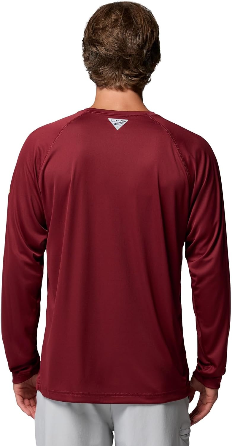 image:imageColumbia Mens Collegiate Terminal Tackle Long Sleeve ShirtFsu CabernetSierra Tan