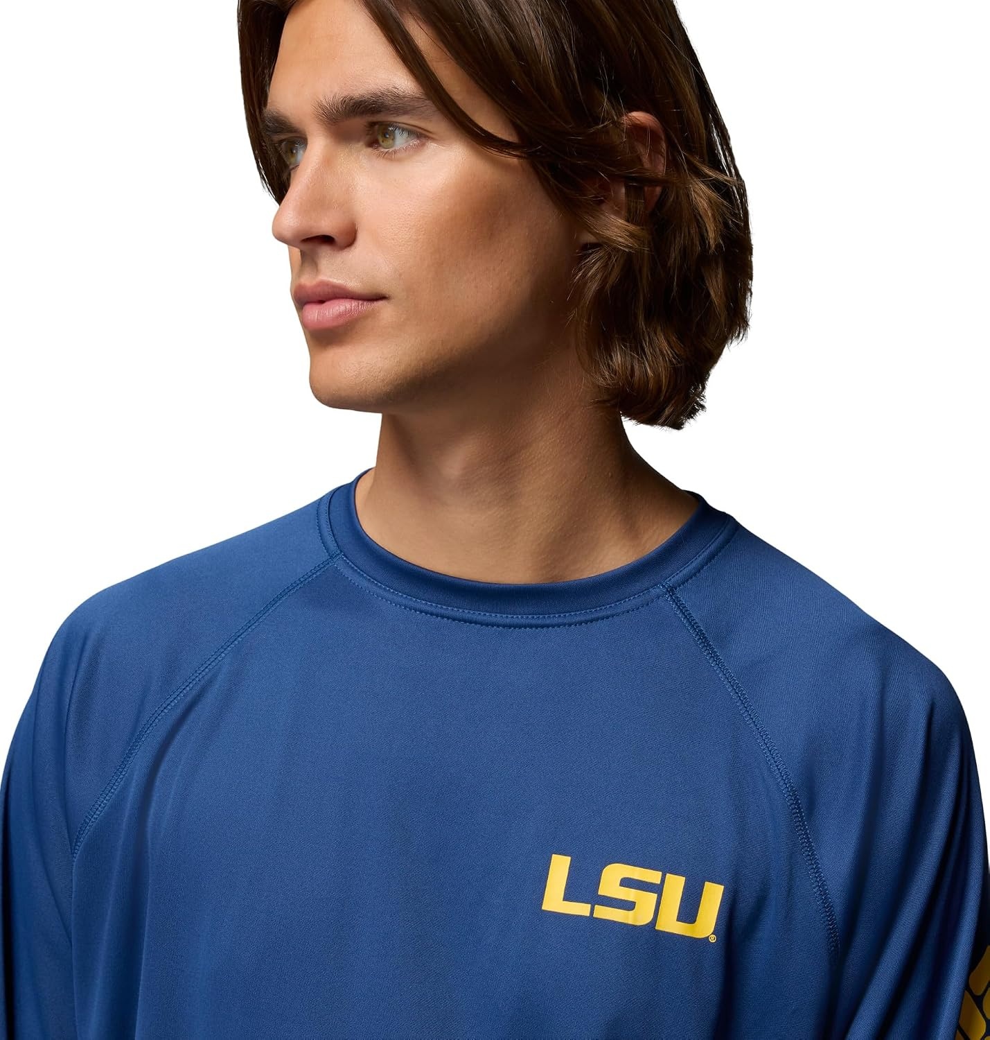 image:imageColumbia Mens Collegiate Terminal Tackle Long Sleeve ShirtLsu Carbon