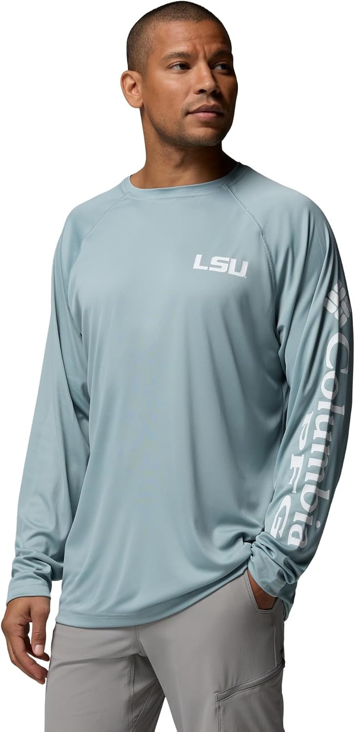 image:imageColumbia Mens Collegiate Terminal Tackle Long Sleeve ShirtLsu Crushed Blue