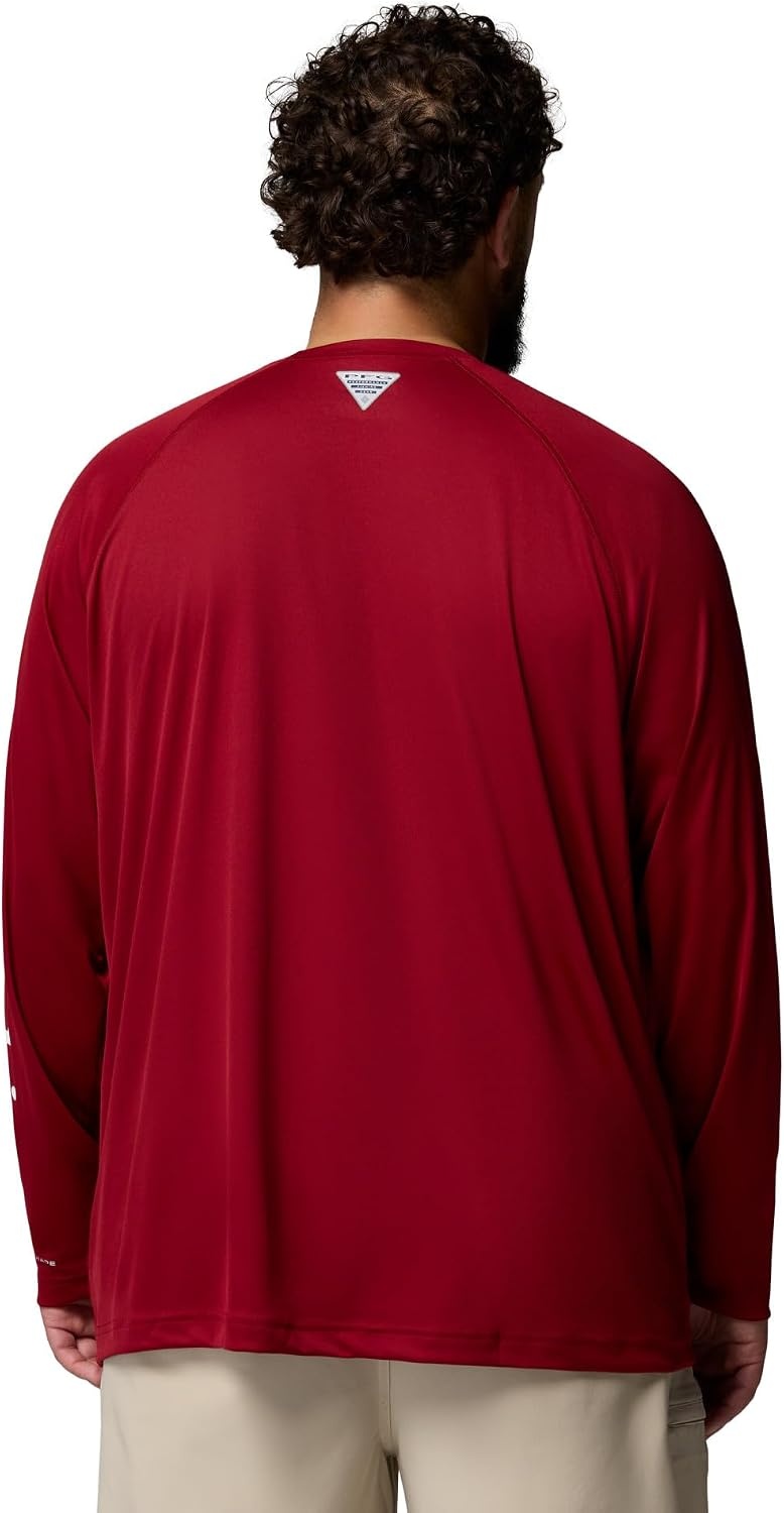 image:imageColumbia Mens Collegiate Terminal Tackle Long Sleeve ShirtSc BeetWhite