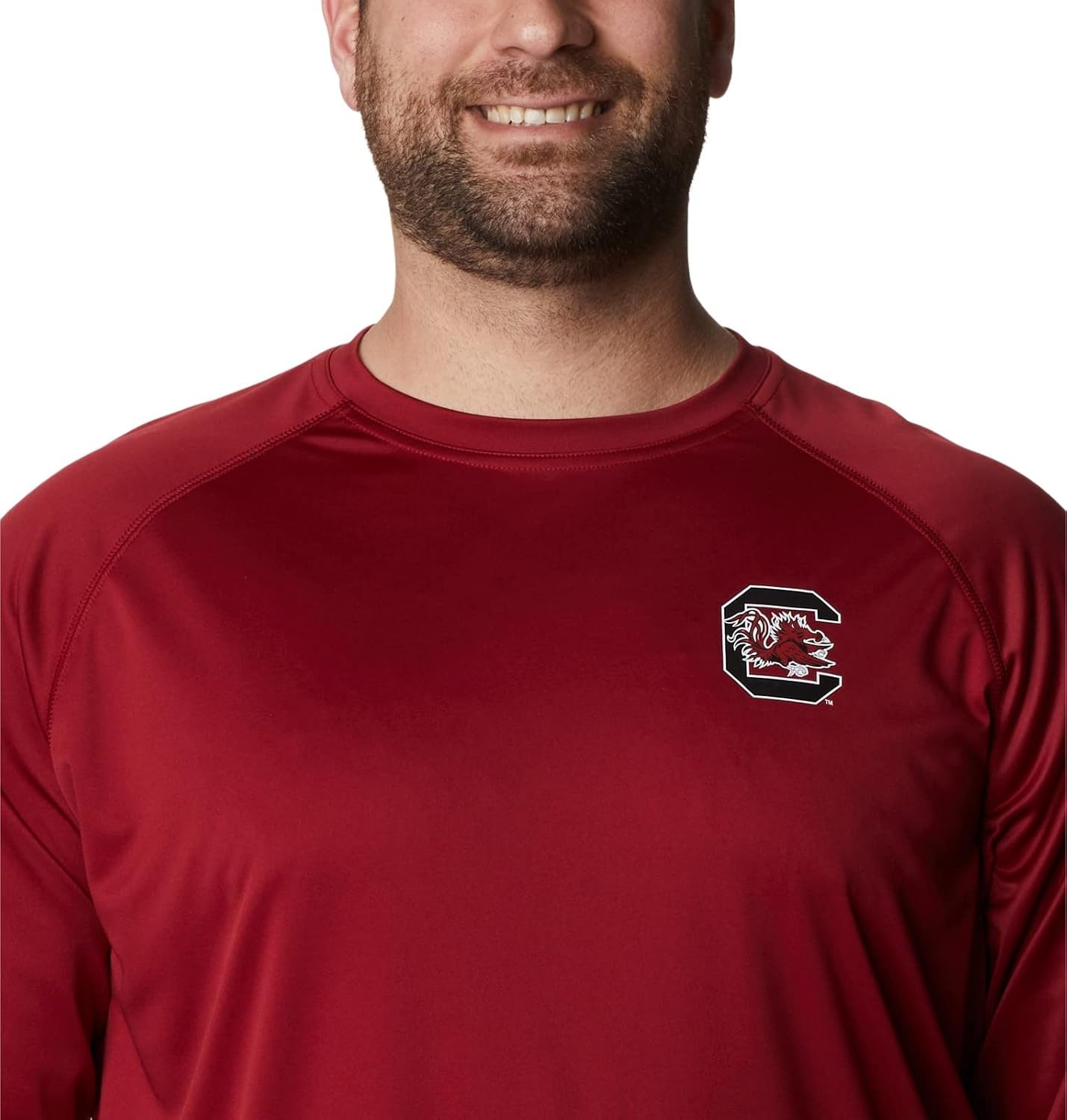 image:imageColumbia Mens Collegiate Terminal Tackle Long Sleeve ShirtSc BeetWhite